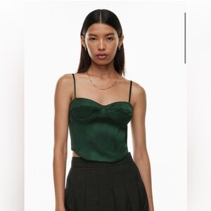 Aritzia Sunday Best Minx Satin Bustier